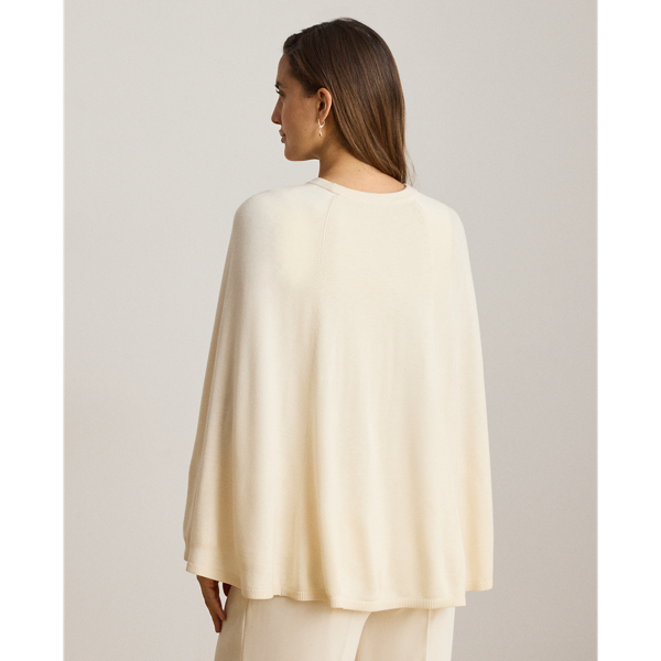 Rundhalspullover mit Cape Lauren in Mascarpone-Creme 5