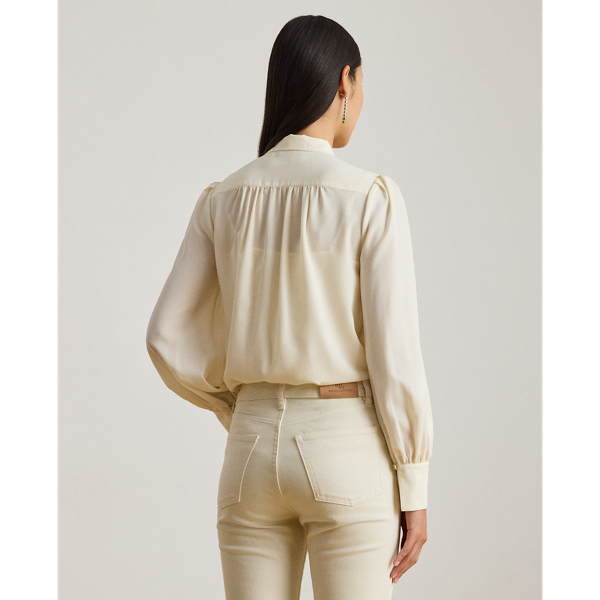 Georgette Tie-Neck Blouse