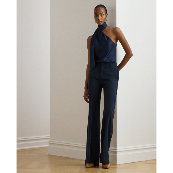 Neckholder-Top mit Schn&uuml;rdetail Lauren in Edles Lila 4