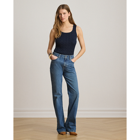 Женские свитеры Ralph Lauren Cable Cotton-Blend Sleeveless Sweater