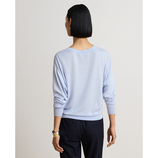 Modal & Silk Blend V-Neck Jumper