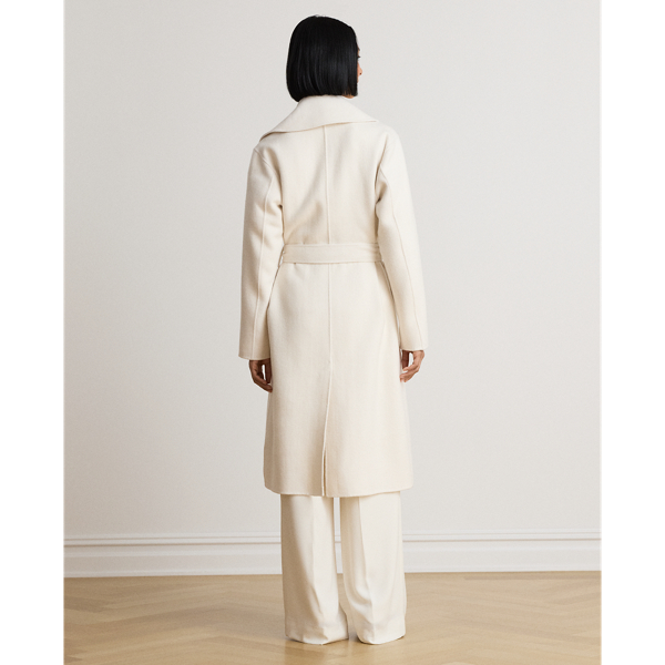 Double-Faced Wool-Blend Wrap Coat