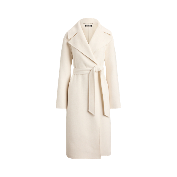 Double-Faced Wool-Blend Wrap Coat