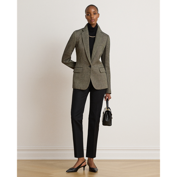 Slim-Straight-Fit Hose aus Baumwolle Lauren in Schwarz 1