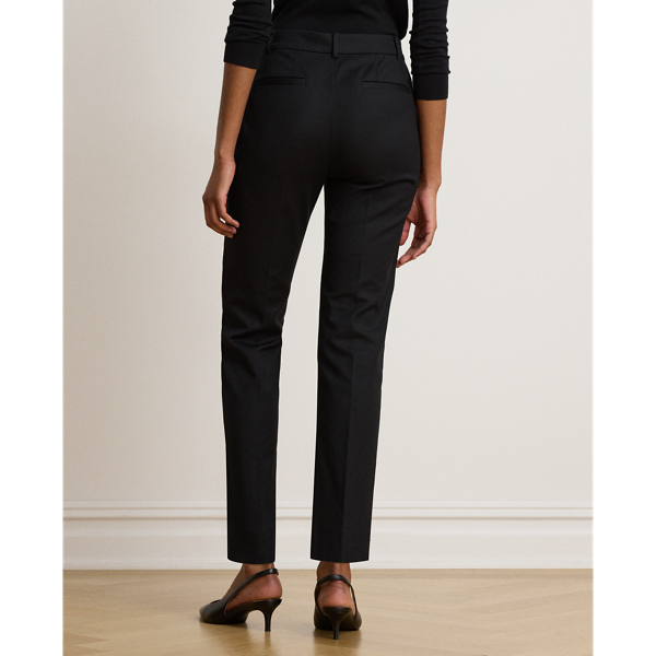 Slim-Straight-Fit Hose aus Baumwolle Lauren in Schwarz 4