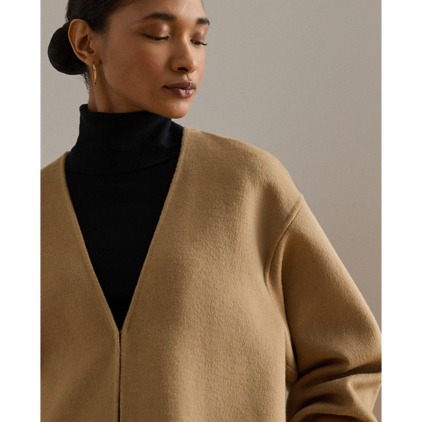 Lauren Camel Double-Faced Wool-Blend Overcoat Lauren 6