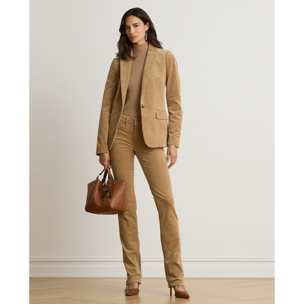Blazer velours c&ocirc;tel&eacute; de coton stretch Lauren en Camel Lauren 4