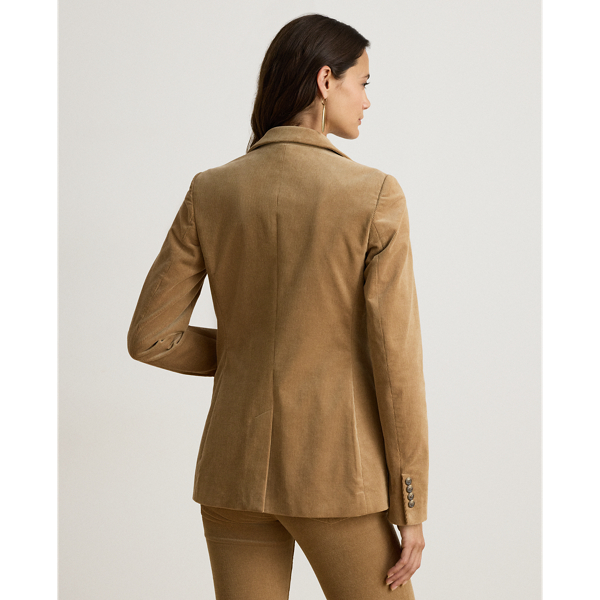 Blazer velours c&ocirc;tel&eacute; de coton stretch Lauren en Camel Lauren 5