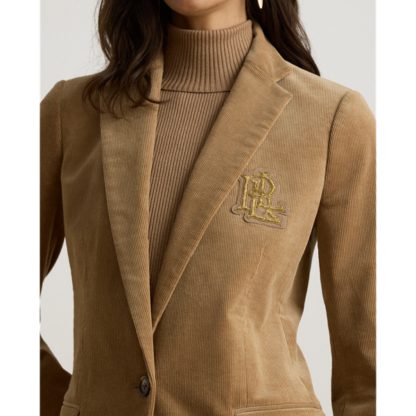 Blazer velours c&ocirc;tel&eacute; de coton stretch Lauren en Camel Lauren 6