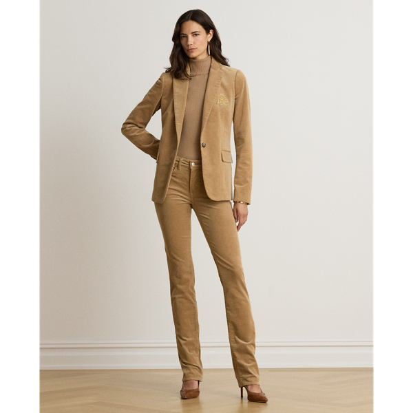 Blazer velours c&ocirc;tel&eacute; de coton stretch Lauren en Camel Lauren 8