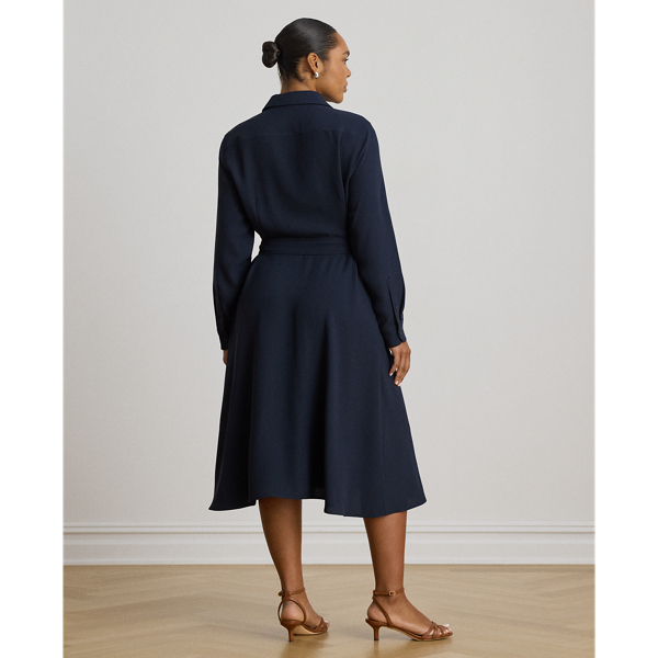 Georgette-Hemdkleid mit G&uuml;rtel Lauren in Lauren-Navy 9