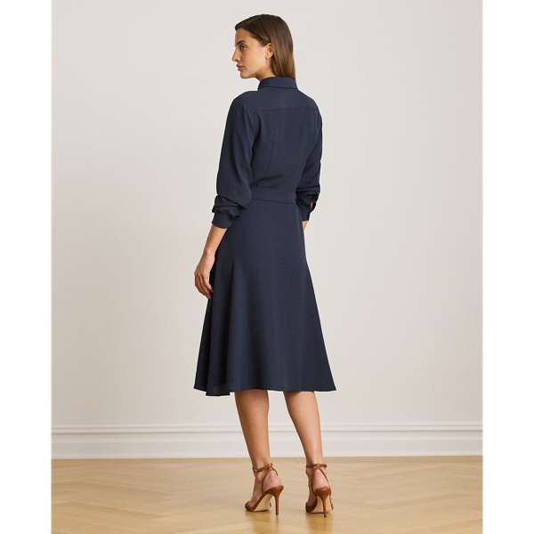 Georgette-Hemdkleid mit G&uuml;rtel Lauren in Lauren-Navy 5
