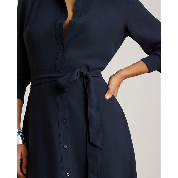 Georgette-Hemdkleid mit G&uuml;rtel Lauren in Lauren-Navy 6
