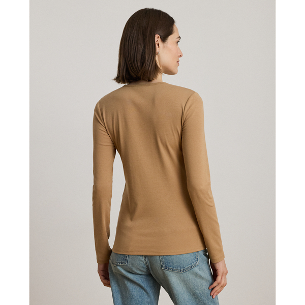 Stretch Cotton Long-Sleeve Tee - thumbnail 4