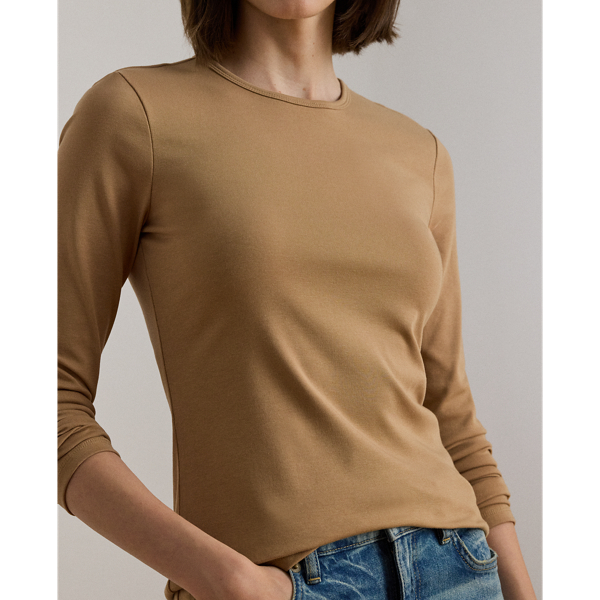 Stretch Cotton Long-Sleeve Tee - thumbnail 5