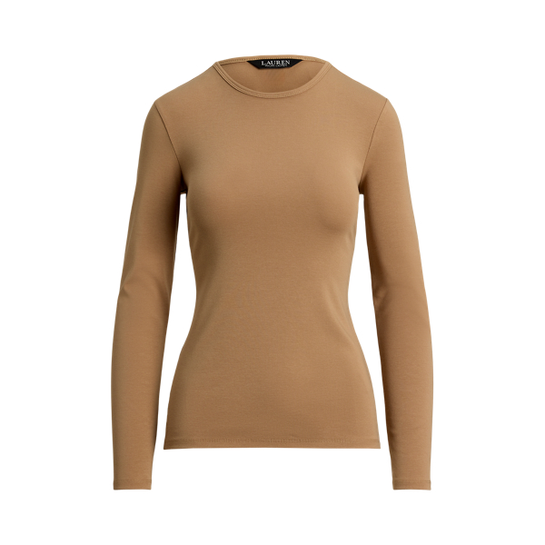 Stretch Cotton Long-Sleeve Tee - thumbnail 2