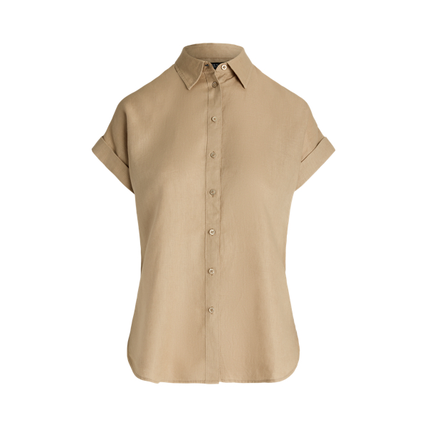Relaxed-Fit Kurzarmhemd aus Leinen Lauren Petite in 1