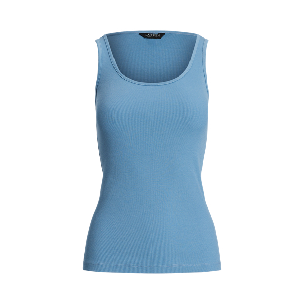 Tanktop aus Stretchbaumwolle Lauren Petite in Blasses Azurblau 2