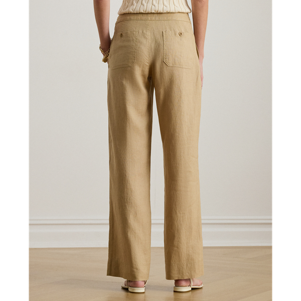 Birch Tan Linen Wide-Leg Pant Lauren Petite 5