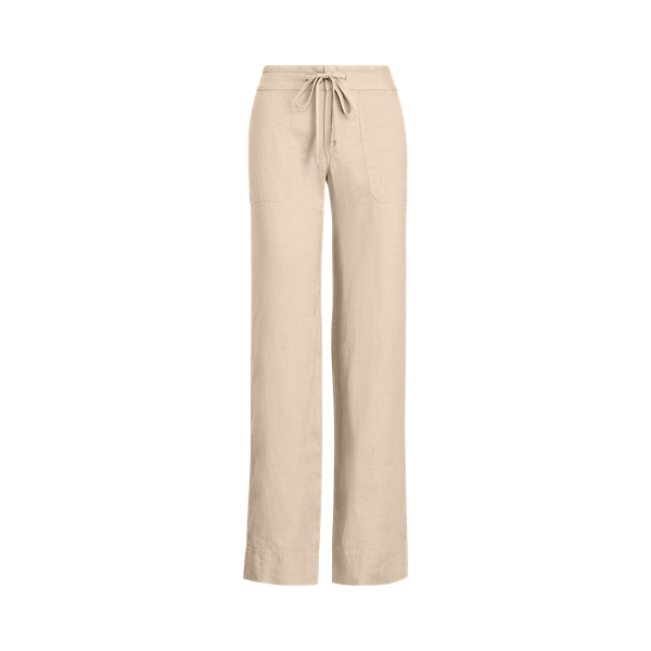 Birch Tan Linen Wide-Leg Pant Lauren Petite 2