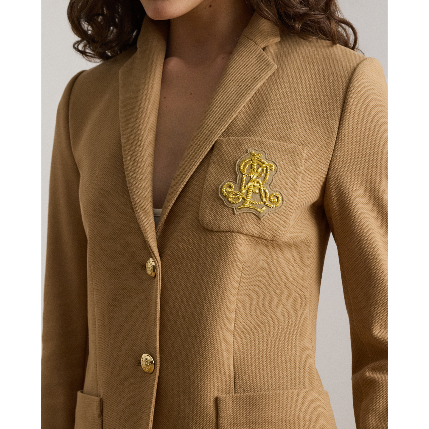 Женский пиджак Ralph Lauren Bullion Jacquard, цвет: Верблюжий, вариант 1 — фото 3