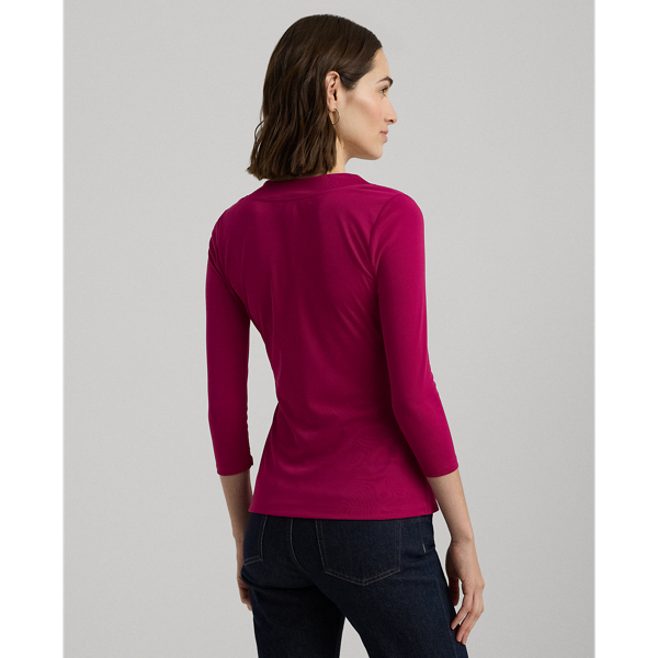 Fuchsia Berry Stretch Jersey Top Lauren Petite 5