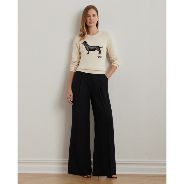 Double-Faced Georgette Wide-Leg Pant