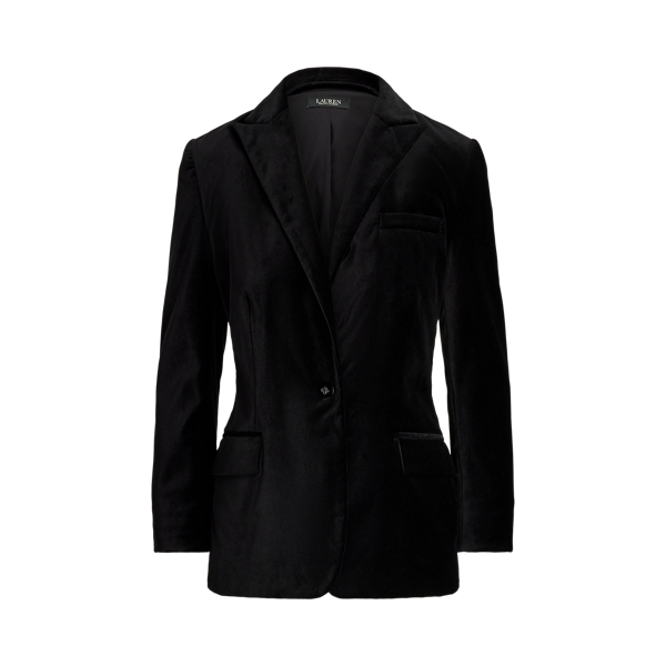 Petite black velvet blazer best sale