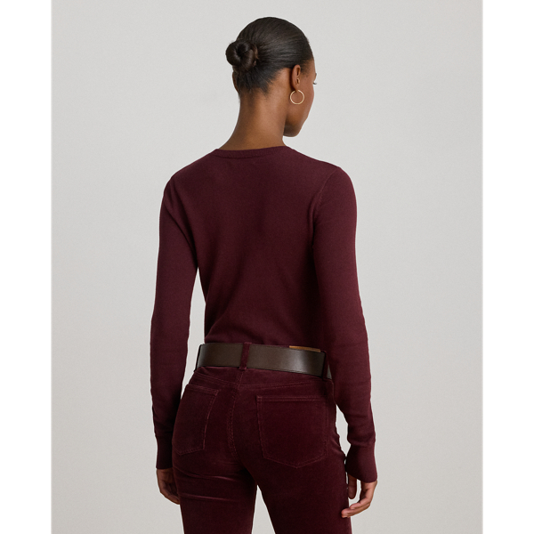 Dark Garnet Cotton-Blend Jumper Lauren Petite 5