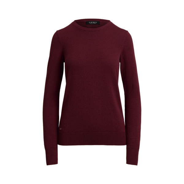 Dark Garnet Cotton-Blend Jumper Lauren Petite 2