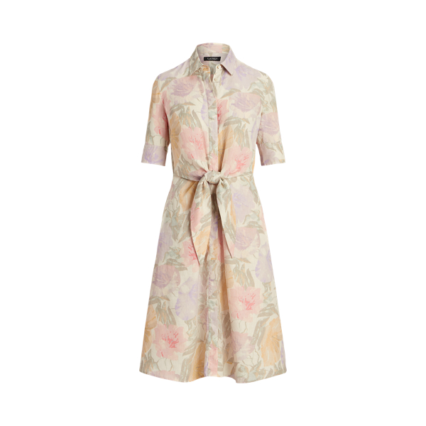 Gebl&uuml;mtes Hemdkleid mit Schn&uuml;rdetail Lauren Petite in 1