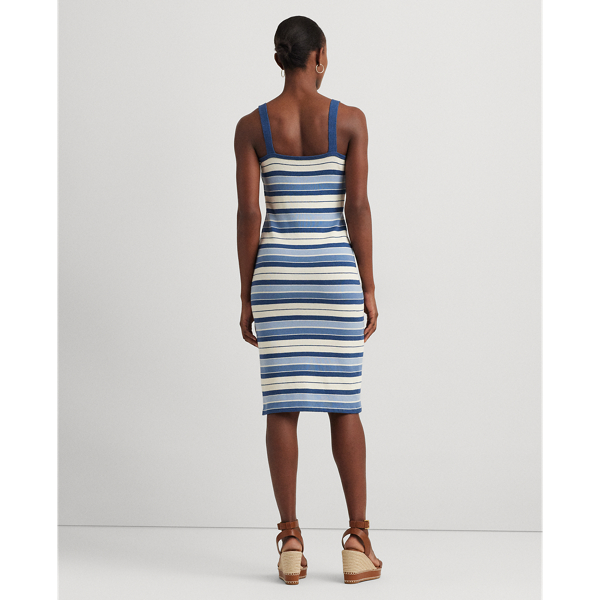 Striped Cotton-Blend Tank Dress