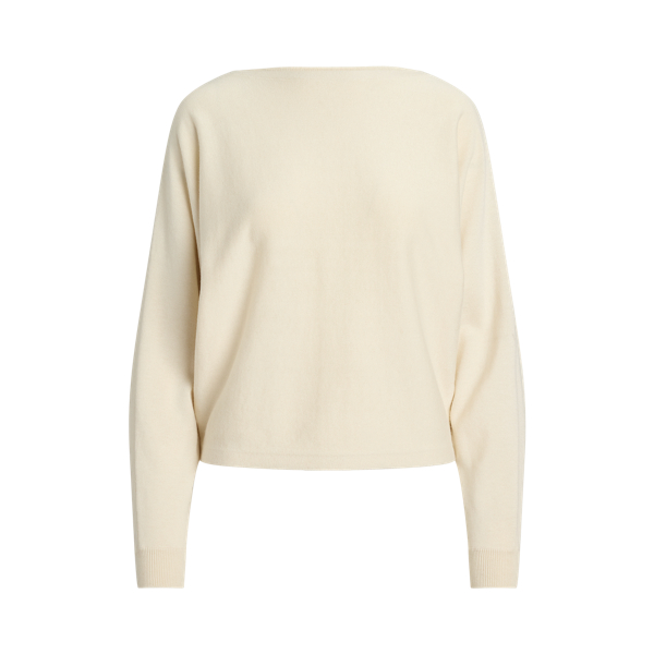 Cotton-Blend Dolman-Sleeve Sweater