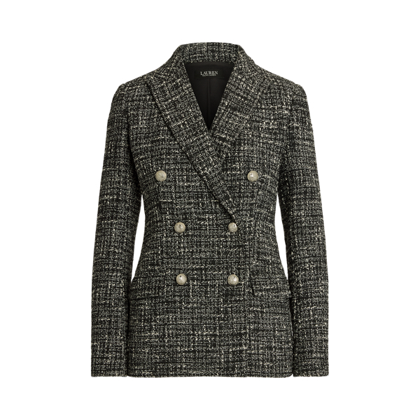 Double-Breasted Boucle Blazer Lauren Petite 1