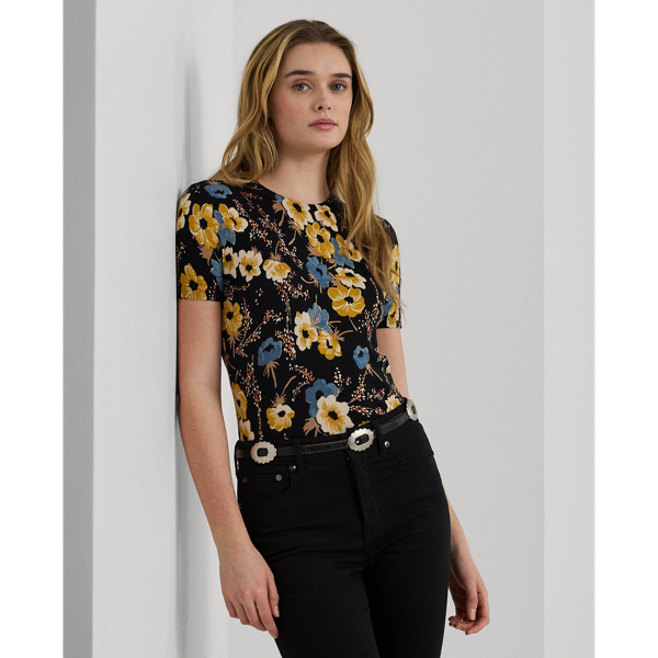 Black floral sweater clearance