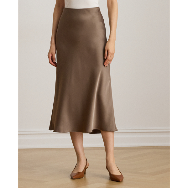 スカート Polo Ralph Lauren Glenn Knee Beige Silk Midi Skirt Polo Ralph Lauren Glenn Knee Beige Silk Skirt | THE LIST