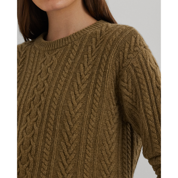 Cable Knit Wool Cashmere Jumper