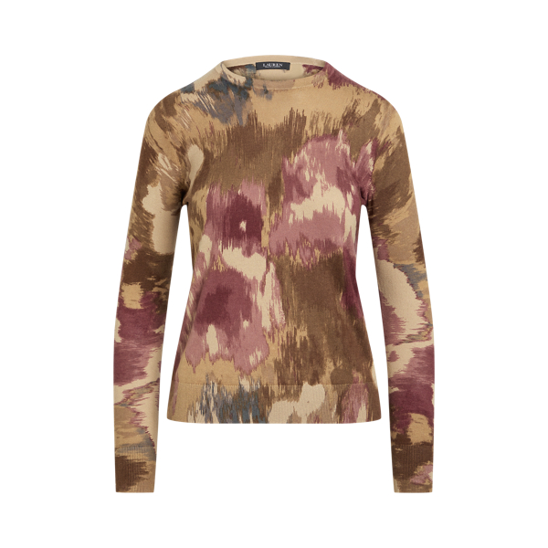 Floral Cotton-Blend Sweater Lauren Petite 1