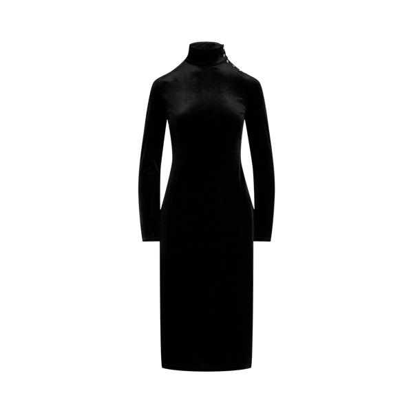 Black velour turtleneck hotsell