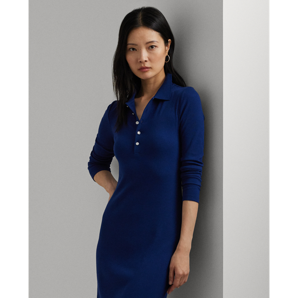 Ralph Lauren Women s Rib Knit Cotton blend Polo Dress Size Xsp in Holiday Navy