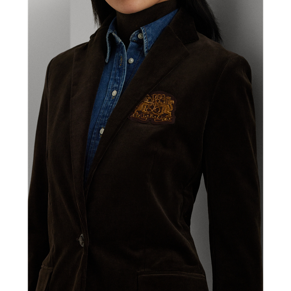 Circuit Brown Bullion Corduroy Blazer Lauren Petite 6