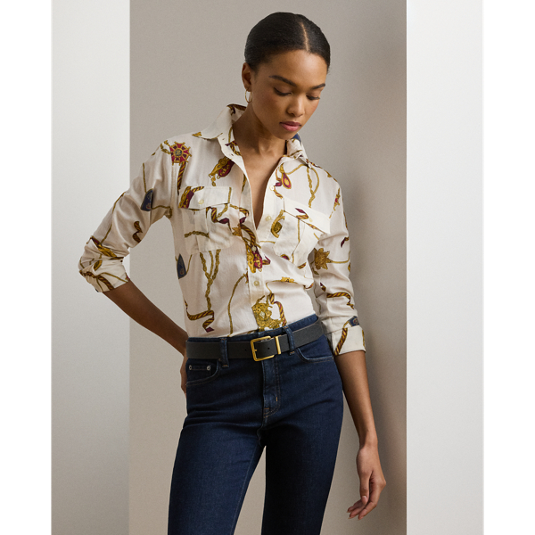 Ralph lauren petite blouses best sale