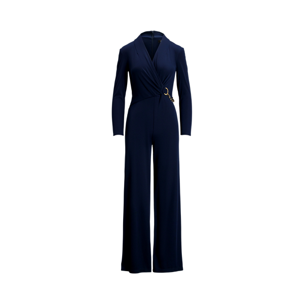 オールインワン・サロペット LAUREN RALPH LAUREN Woman Jumpsuits Navy 253909456 002 Lauren Ralph Lauren Jumpsuit Blue Jumpsuits & Rompers for