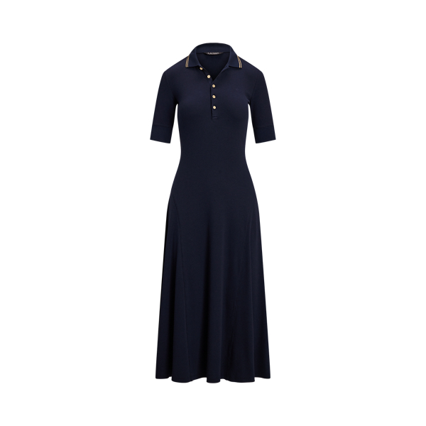 Cotton Blend Polo Dress