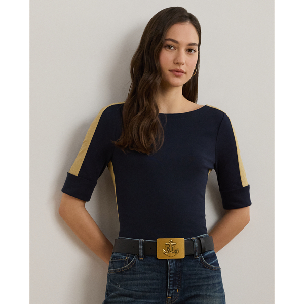 T-shirt manches aux coudes coton stretch
