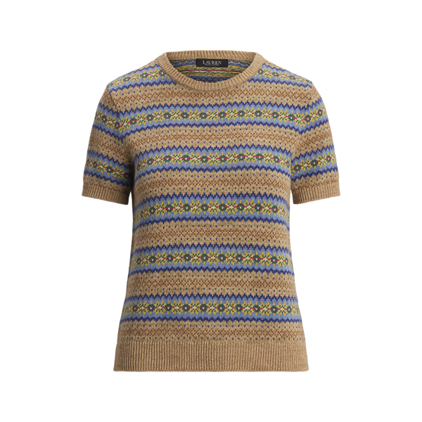 Fair Isle Cotton-Linen Sweater Vest