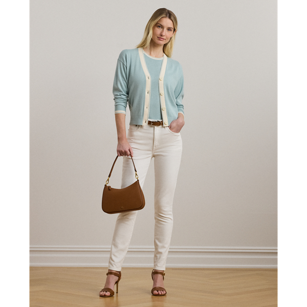 ラルフ・ローレン Lauren Ralph Lauren Petite Two-tone Short-sleeve Sweater レディース Swe Two-Tone Short-Sleeve Sweater