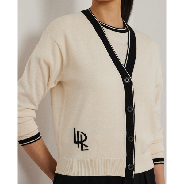 Two-Tone Cotton-Blend Cardigan for Women | Ralph Lauren® QA