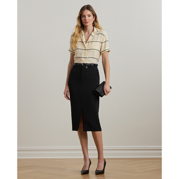 Jupe crayon en cady stretch