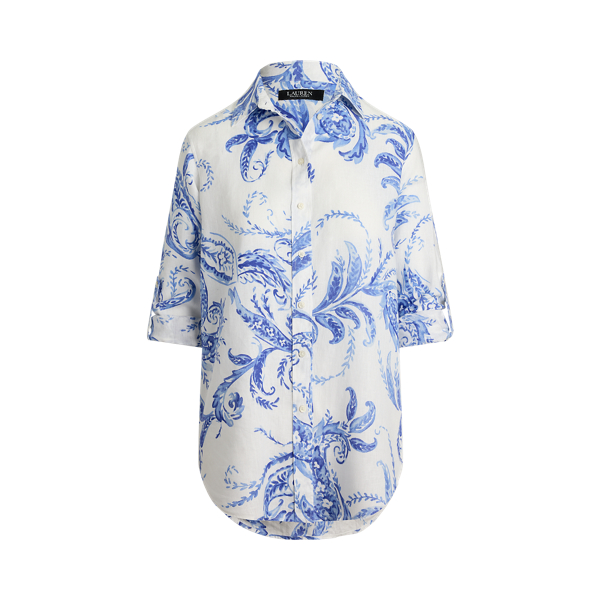 ラルフ・ローレン Lauren Ralph Lauren リラックスフィット Floral Linen Shirt レディース シャツ トップス Cr RALPH LAUREN｜リラックスド フィット ストライプド ストレッチ